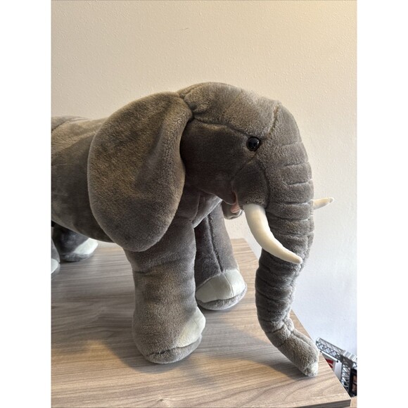 Melissa & Doug 36" Wide & 17" Tall Giant Lifelike Elephant Plush Stuffed Animal - Picture 2 of 10
